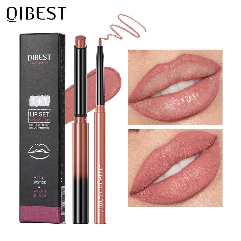 Batom Caneta Matte Nude Longa Duração Lipliner Lápis à prova  D'água Delineador de Lábios Contorno Sexy